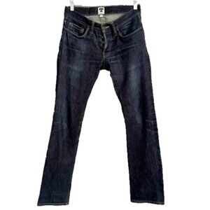 Tellason Dark Wash Low Rise Slim Straight Selvedge Jeans - 28 x 32.5" 🇺🇸